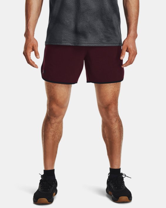 Men's UA HIIT Woven 6" Shorts, Maroon, pdpMainDesktop image number 0
